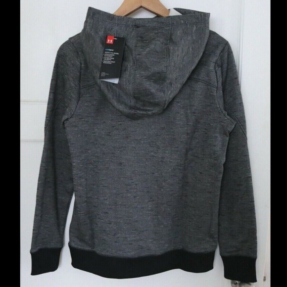 NWT! Under Armour Womens 1317891 Fleece Big Logo Gray Blue Hoodie Sweatshirt S M - Picture 2 of 5